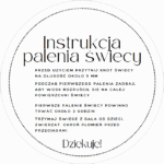 Naklejki INSTRUKCJA PALENIA ŚWIECY