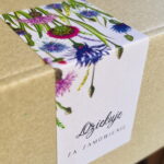 Naklejki banderole na pudełka Dziękuję za zamówienie