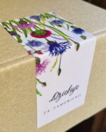 Naklejki banderole na pudełka Dziękuję za zamówienie