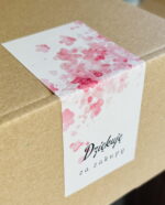 Naklejki banderole na pudełka Dziękuję za zakup