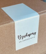 Naklejki banderole na pudełka Dziękujemy za zamówienie