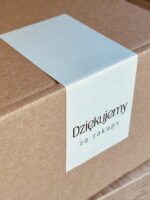 Naklejki banderole na pudełka Dziękujemy za zakupy