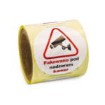 Naklejki na rolce PAKOWANO POD NADZOREM