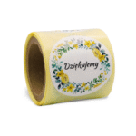 Naklejki na rolce DZIĘKUJEMY wianek ślub