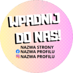 Naklejki Wpadnij do nas FB IG