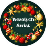 Naklejki Wesołych Świąt wianek