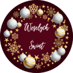 Naklejki Wesołych Świąt wianek