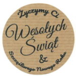 Naklejki kraft Życzymy Wesołych Świąt