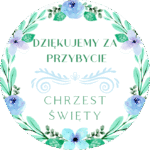 Naklejki Chrzest Dziękujemy