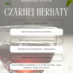 Plakat Korzyści z picia czarnej herbaty