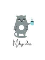 Plakat Miłego dnia kot