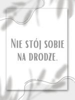 Plakat Nie stój sobie na drodze