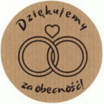 Naklejki  kraft DZIĘKUJEMY ZA OBECNOŚĆ