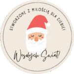 Naklejki Wesołych Świąt rękodzIeło