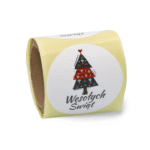 Naklejki na rolce Wesołych Świąt choinka