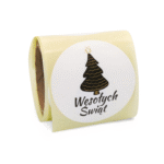 Naklejki na rolce Wesołych Świąt choinka