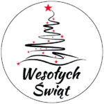 Naklejki na rolce Wesołych Świąt choinka - obrazek 2