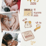 Plakat metryczka ze zdjęciami