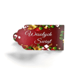 Etykiety Wesołych Świąt 4x8 cm