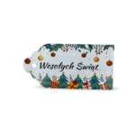 Etykiety Wesołych Świąt 4x8 cm