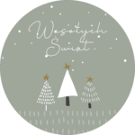 Naklejki Wesołych Świąt choinki