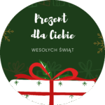 Naklejki Prezent dla Ciebie Wesołych Świąt