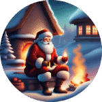 Naklejki świąteczne Mikołaj