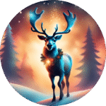 Naklejki świąteczne renifer