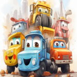 Plakat Auta dla dzieci