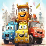 Plakat Auta dla dzieci