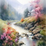 Plakat Domek nad rzeką