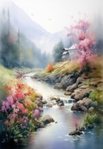 Plakat Domek nad rzeką