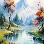 Plakat Krajobraz góry