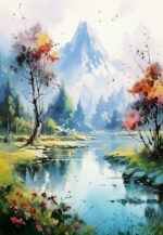 Plakat Krajobraz góry