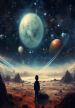 Plakat Sci-Fi Kosmos