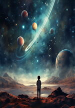 Plakat Sci-Fi Kosmos