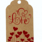 Etykiety kraft Walentynki love
