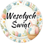 Naklejki wielkanocne Wesołych Świąt