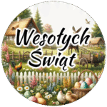 Naklejki wielkanocne Wesołych Świąt