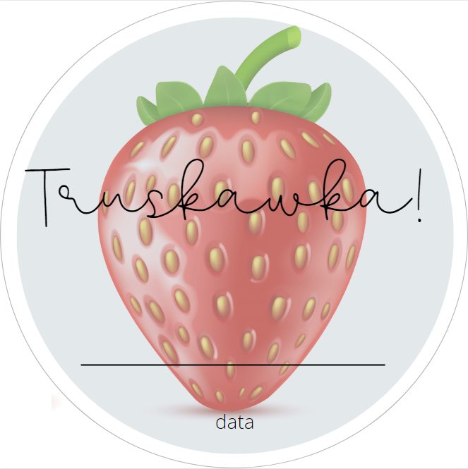 226 Naklejki na przetwory TRUSKAWKA - obrazek 1