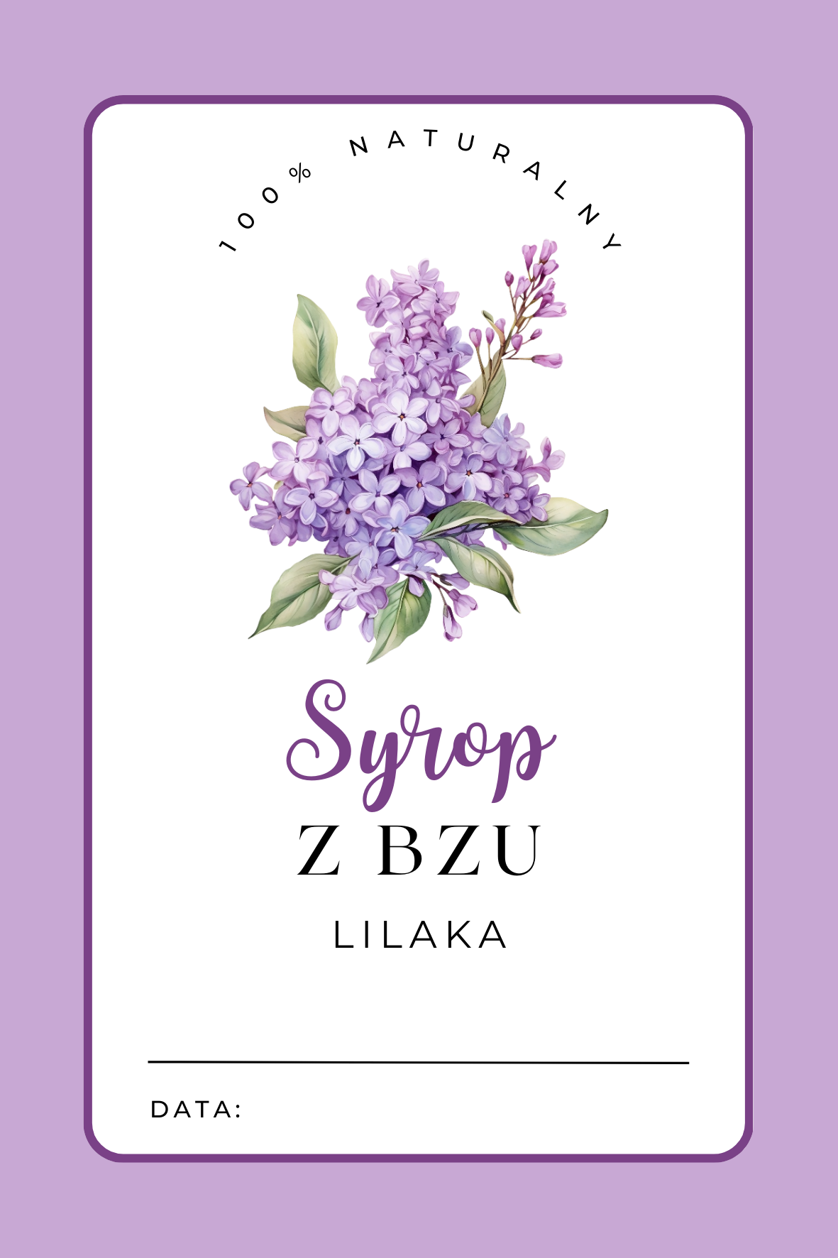 2334 Naklejki na Syrop z bzu lilaka - obrazek 1