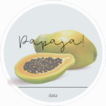 Naklejki na przetwory PAPAJA