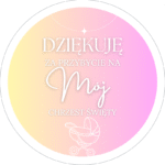 Naklejki Chrzest Święty różowe