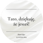 Naklejki Dzień Ojca Dziękuję, że jesteś