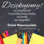 Naklejki Dzień Nauczyciela na świece Dziękujemy