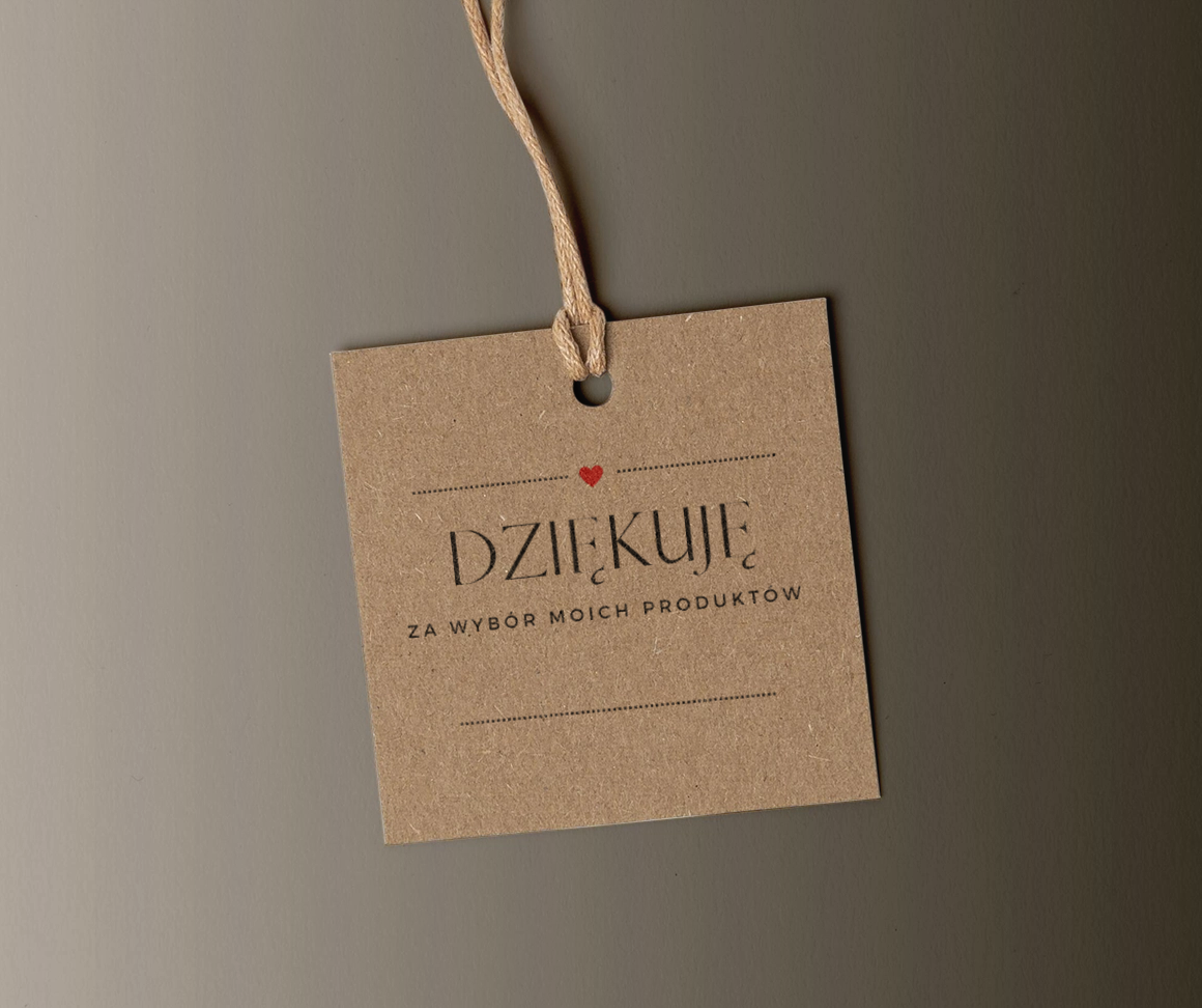 2484 Zawieszki kraft Dziękuję za wybór produktów - obrazek 1