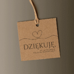 Zawieszki kraft DZIĘKUJĘ POLSKIE RĘKODZIEŁO