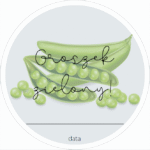 Naklejki na przetwory GROSZEK ZIELONY