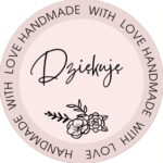 Naklejki Dziękuję Handmade with love