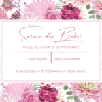 Naklejki na świece Dzień Babci Dziękuję babciu